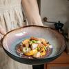 9-inch Irregular Ceramic Dishes Vintage Pasta Dish Ceramic Dishes Household Salad Plate Kitchen Soup Plate Ceramic Dishes