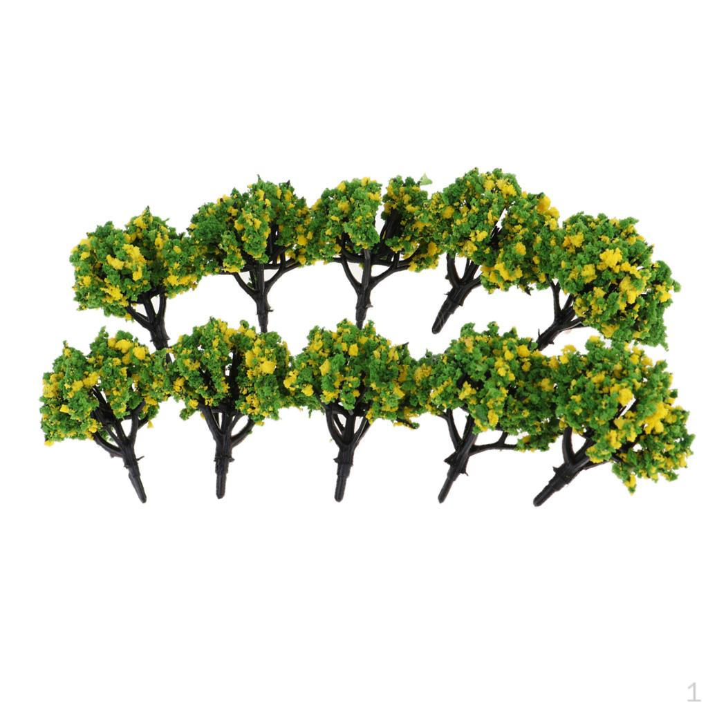 10pc 1:200 Scale Trains DIY Scenery Landscape Model Trees Building Accessories