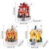 Christmas LED Village House Figurines Luminous Small House Christmas Decoration