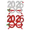 2026 New Year Eve Glasses Christmas Party Photo Props for Adults Kids Festive Celebration Eyewear for Countdown Party