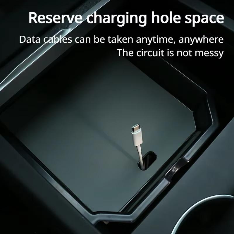 Ice Crystal Storage Box for Tesla Model 3 Highland Model Y Launch 2025 Central Control Armrest Box Storage Organizer Accessories