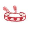 Women's Handwoven Star & Heart Tassel Bracelet with Personalized Embroidery