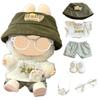 For Labubu Doll Clothes (doll Not Included) - 6-piece Set for 15cm-17cm Dolls: Hat, Top, Pants, Shoes, Glasses, and Camera Bag. DIY Accessory Doll