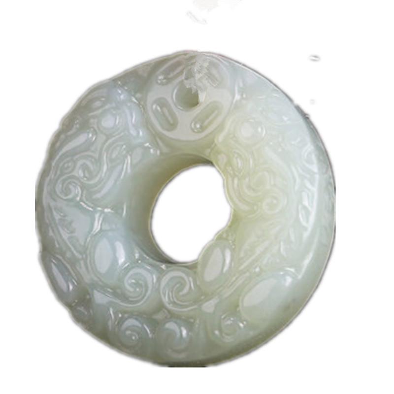Xinjiang Hetian Jade Pixiu Friedensschnalle Anhänger, Unisex mit Zertifikat