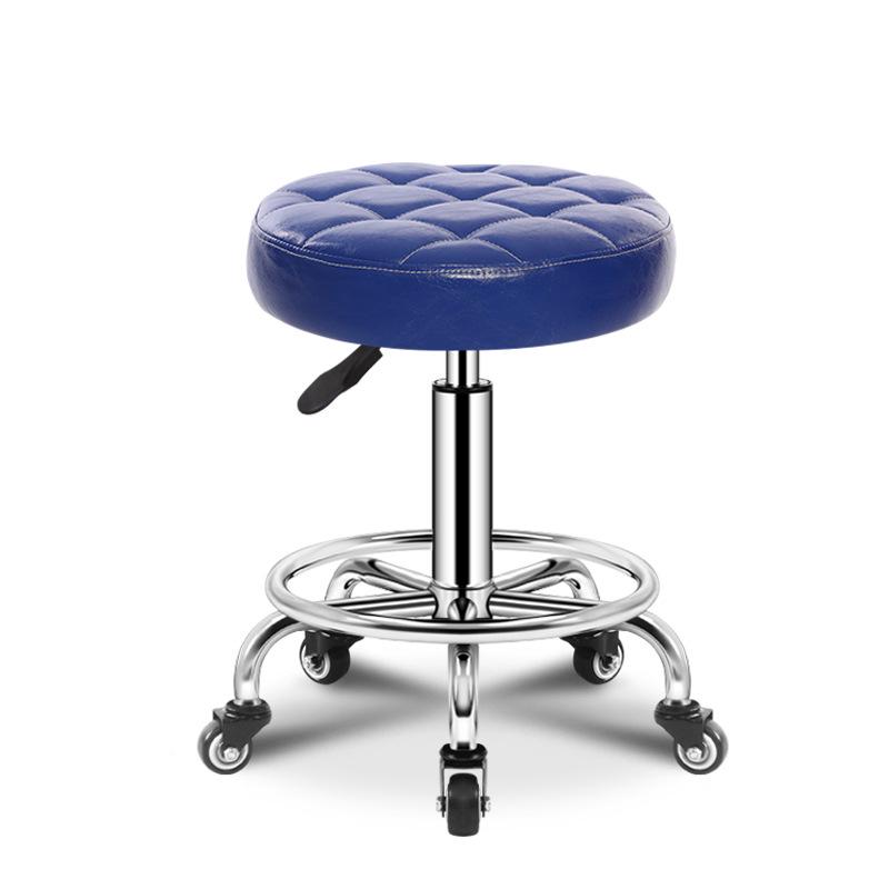 Hairdressing Rotating Salon Stool - Large Barber & Beauty Chair with Rollers