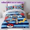 Gundam Anime Style Printed Duvet Cover Set 3PCS Cartoon Bedding Quilt Cover Pillowcases Bedroom Decoration Gift_LIAN