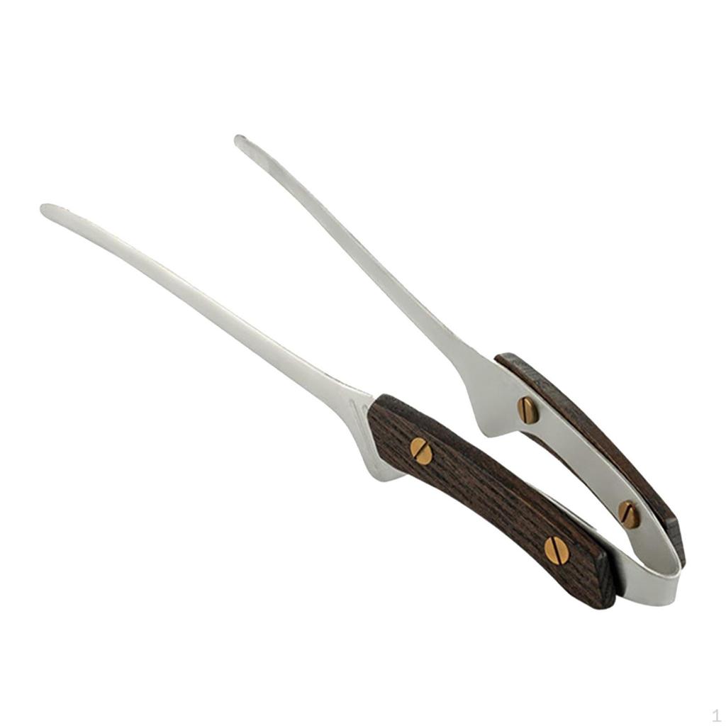 Barbecue Tongs Kitchen Salad Tweezers Vegetable Wooden Handle Multi-use Cooking