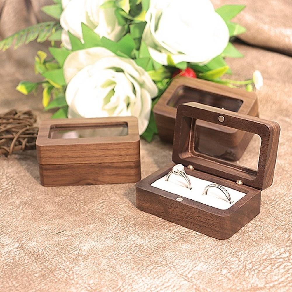 Rectangular Ring Storage Box Retro Lover Ring Display Box New Jewelry Box Love Gift