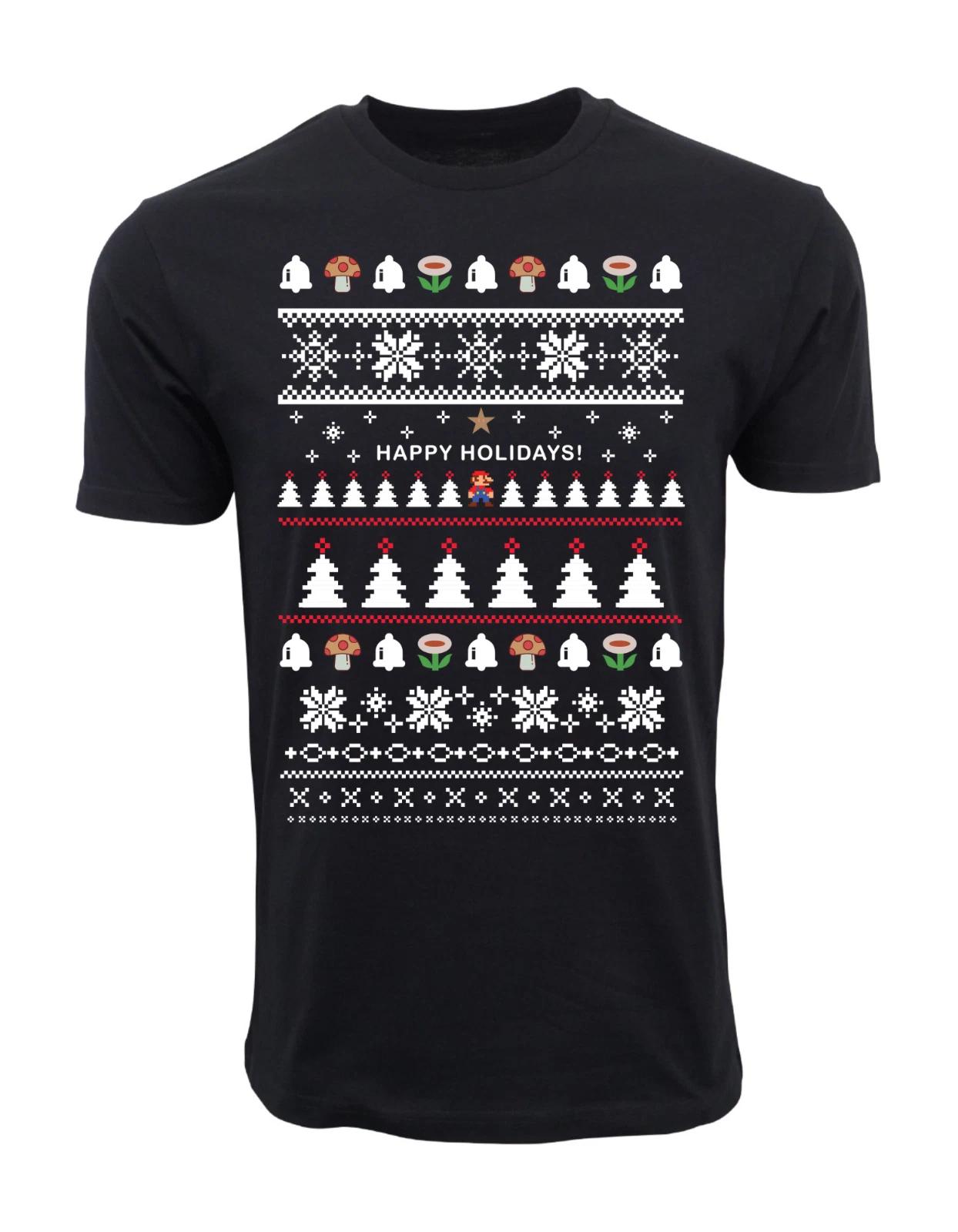 Unisex Adult Casual Graphic CHRISTMAS HAPPY HOLIDAYS GRAPHIC T SHIR... S