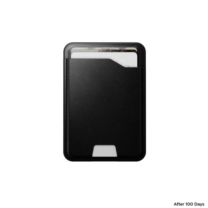 Nomad Leather Mag Wallet With Find My Tracking, Black