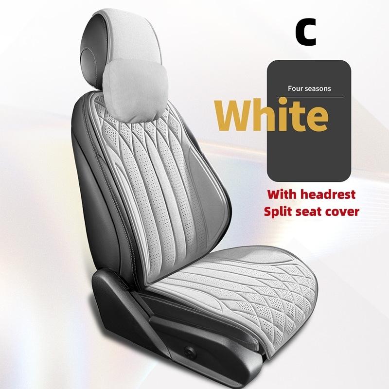 Suede Car Seat Cover Universal Front Seat Anti-skid Support Cushion Fashionable Luxury Car Interior Seat Vest Shape Protection