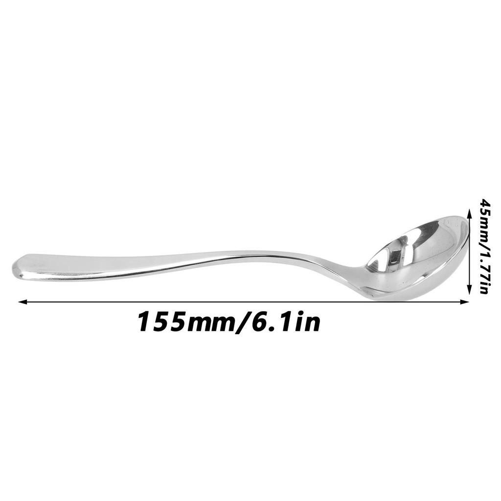 Coffee Cupping Spoon Stainless Steel Milk Foam Dessert Cake Ice Crm Spoon