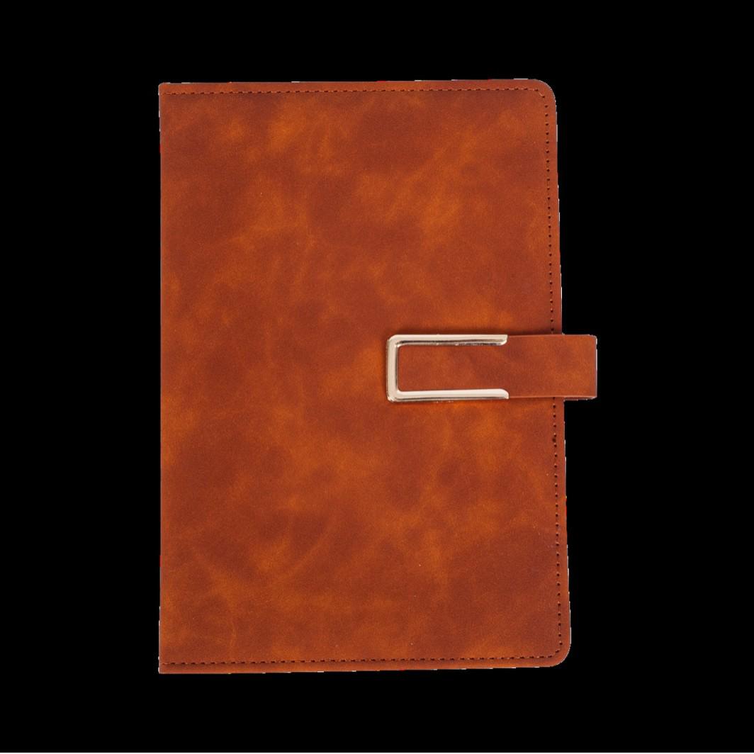 A5 Soft Leather Business Notebook with U-Shaped Buckle