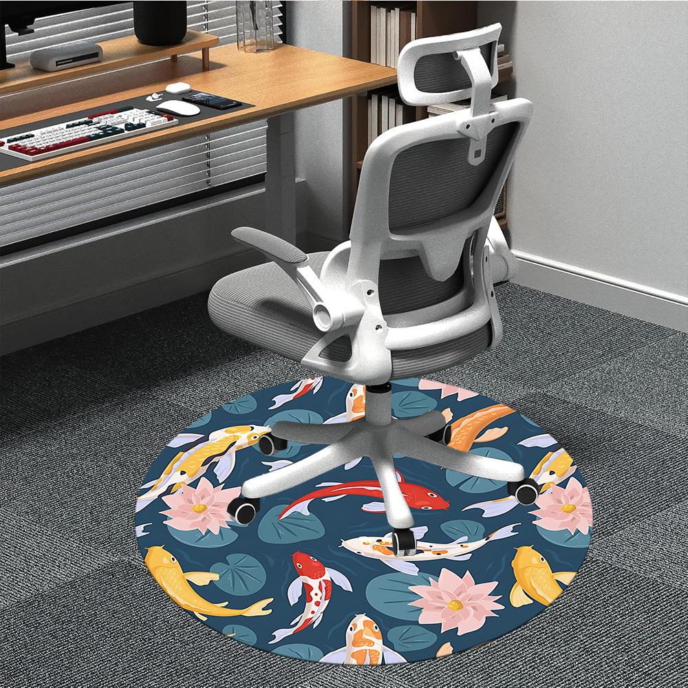 

1pc Koi Fish Pond Chair Carpet for Office, Perfect for Office, Holiday Party Decoration Choice yy260314043 80cm by 80cm
