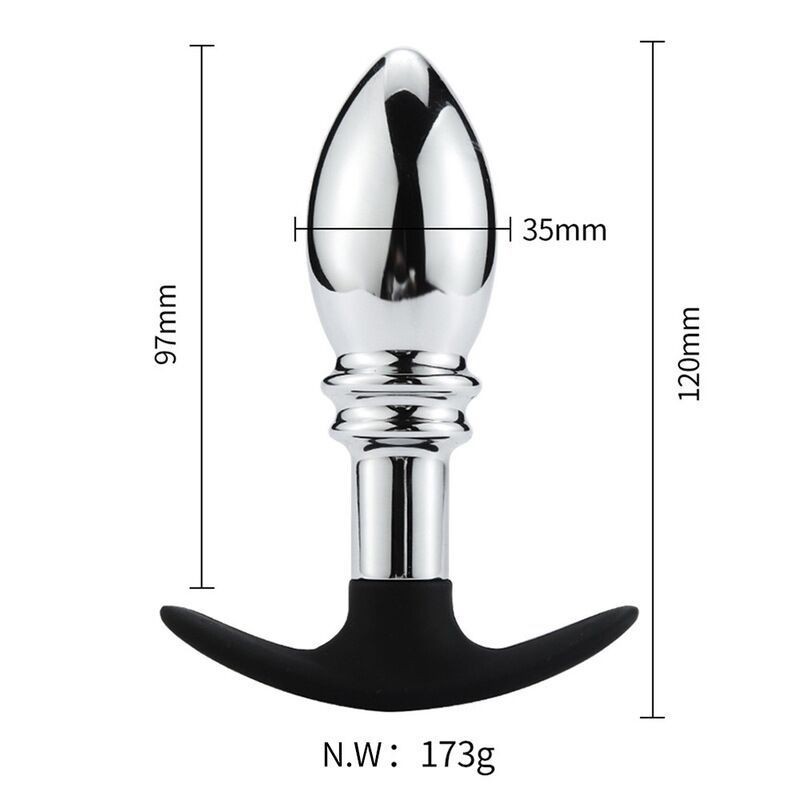 Metal Metal Adult SM Sexy Sucker Address Silicone Metal Butt Plug Go Out Wear Anal Plug