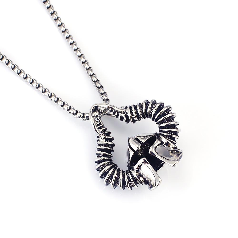 Jewelry Personality Titanium Steel Spiral Boomerang Windmill Necklace Men's Hot Sale