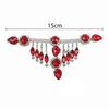 Colored Glass Crystal Patch Red AB Gold Flowers Rhinestone Chain Trim DIY Welding Handmade Glass Rhinestone Applique