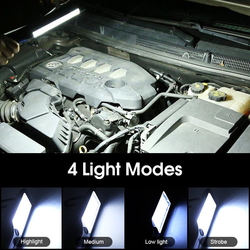 LED-Taschenlampe, Arbeitsleuchte, USB wiederaufladbar, magnetische Notfall-Arbeitslampe, hängende Auto-Inspektion, Reparatur, Hand-Camping-Laterne