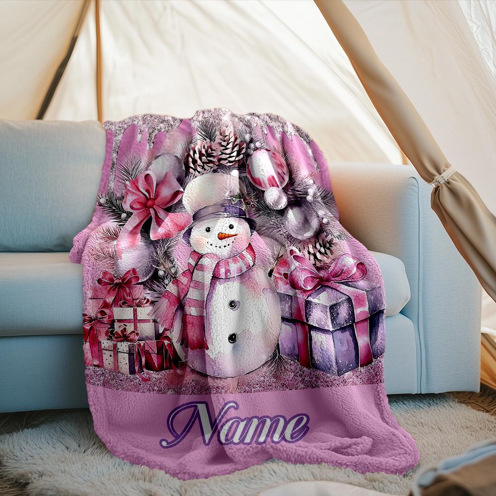 Winter Wonderland Customize Your Name Outdoor Blanket Cozy Soft Lightweight Allseason Multipurpose Throw For Travel Camping Picnics Sofa Office Bed