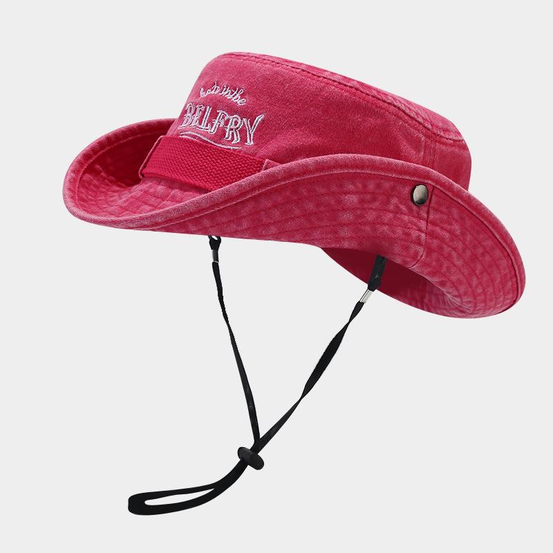 Western wind fisherman hat men's and women's summer outdoor camping mountaineering sun hat shading sun protection Spice girl cowboy hat
