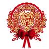 Traditional New Year Lucky Character Stickers Red Door Couplet Ornaments  Window Decoration
