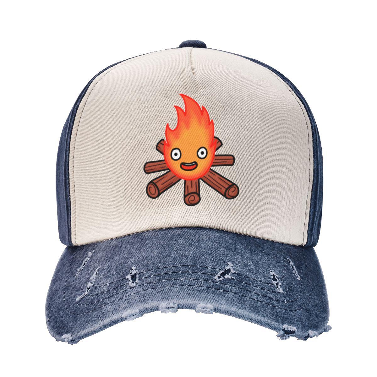 

Бейсболки Campfire Calcifier Fire, винтажные потертые джинсовые кепки Casquette для папы, стильные летние шапки в стиле унисекс, кепка One Size
