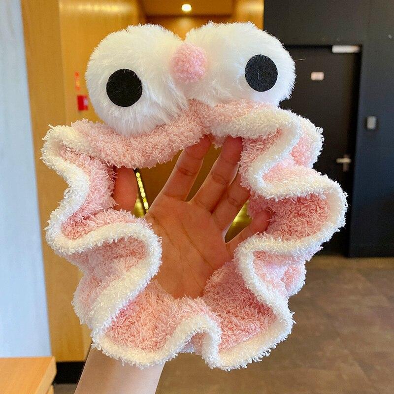 Korean Cartoon Double Color Big Eyes Face Washing Hair Holder Hairbands Headband For Women Girls Turban Fashion Hair Accessories