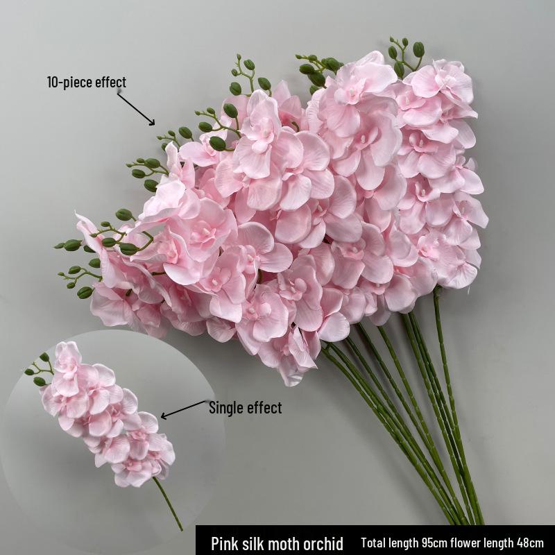 Elegant Artificial Phalaenopsis Floral Arrangement for Living Room, Wedding Décor, or Table Centerpiece.