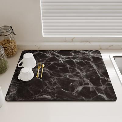 Kitchen Mat Absorbent Coffee Mat Dish Drying Mats Quick Dry Drain Pad Tableware Non-slip Draining Placemat Kitchen Faucet Rug