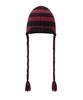 THEVINYLHOUSE Ear Flap Stripe Beanie Red
