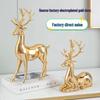 Європейський гальванічно покритий золотом олень - прикраса винного шафи для сучасного декору дому