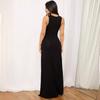 Summer new long dress European and American women's clothing sexy deep V strap sleeveless split multi-color dress
