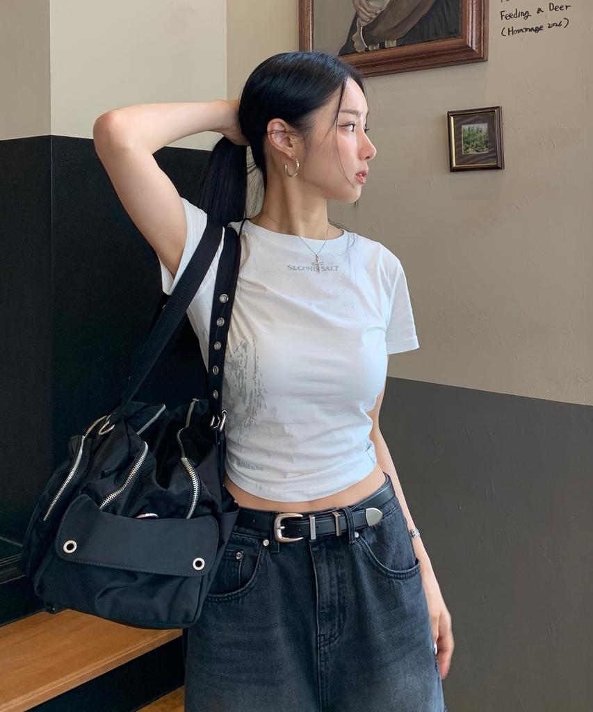 Sekeondeusolteu Doodle Angel T-Shirt (White)
