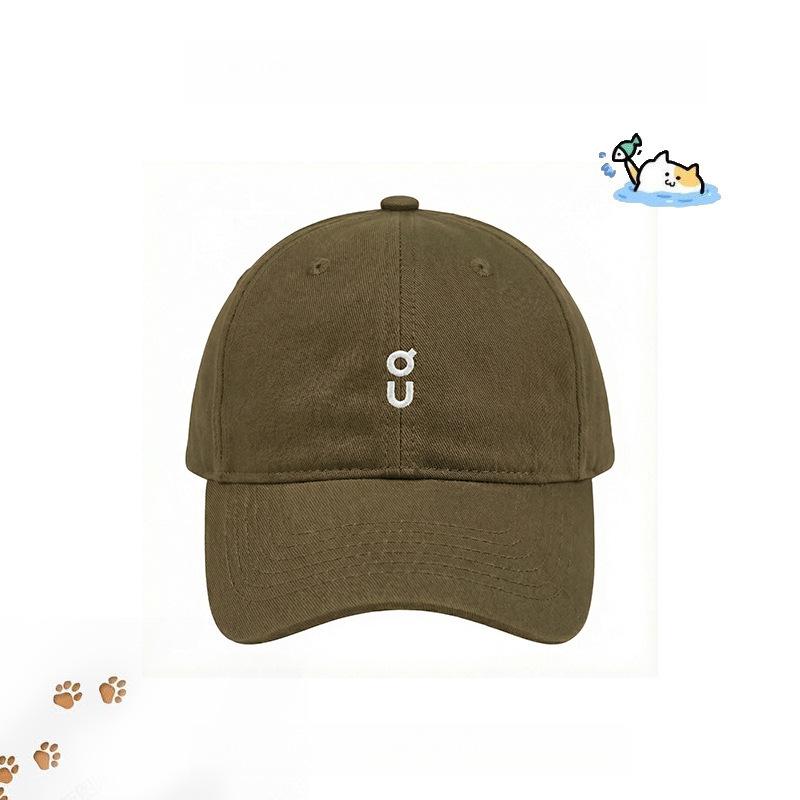 Letter Embroidered Baseball Cap Women'S Spring And Summer Hat Sunshade Peaked Cap Tide Shows Small Face