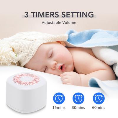 Portable Baby White Noise Sleep Machine 10 Soothing Sounds 7 Night Light Colors Sleep Sound Player Timer for Baby Kids Adults