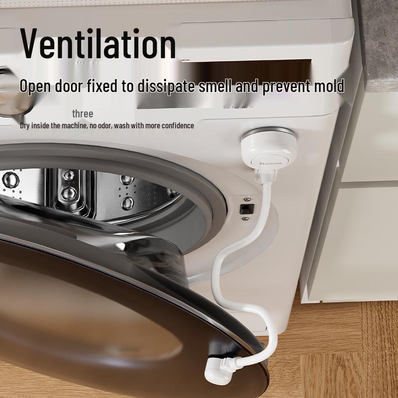 Washing Machine Door Deodorant Fixing Device: Anti-Closing Double-Sided Sticker and Ventilation Buckle