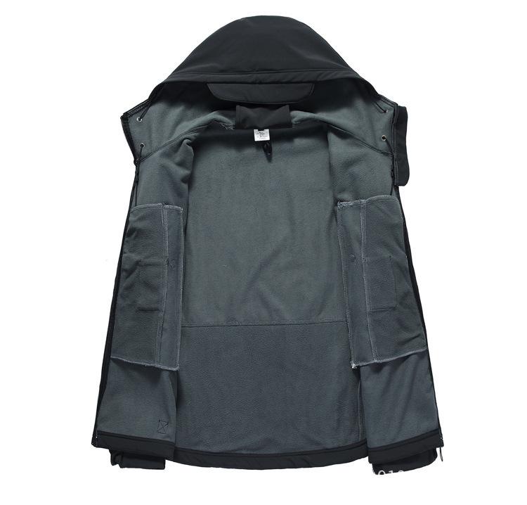 Herren Armee Kampf Softshell Kapuzen Bomberjacke