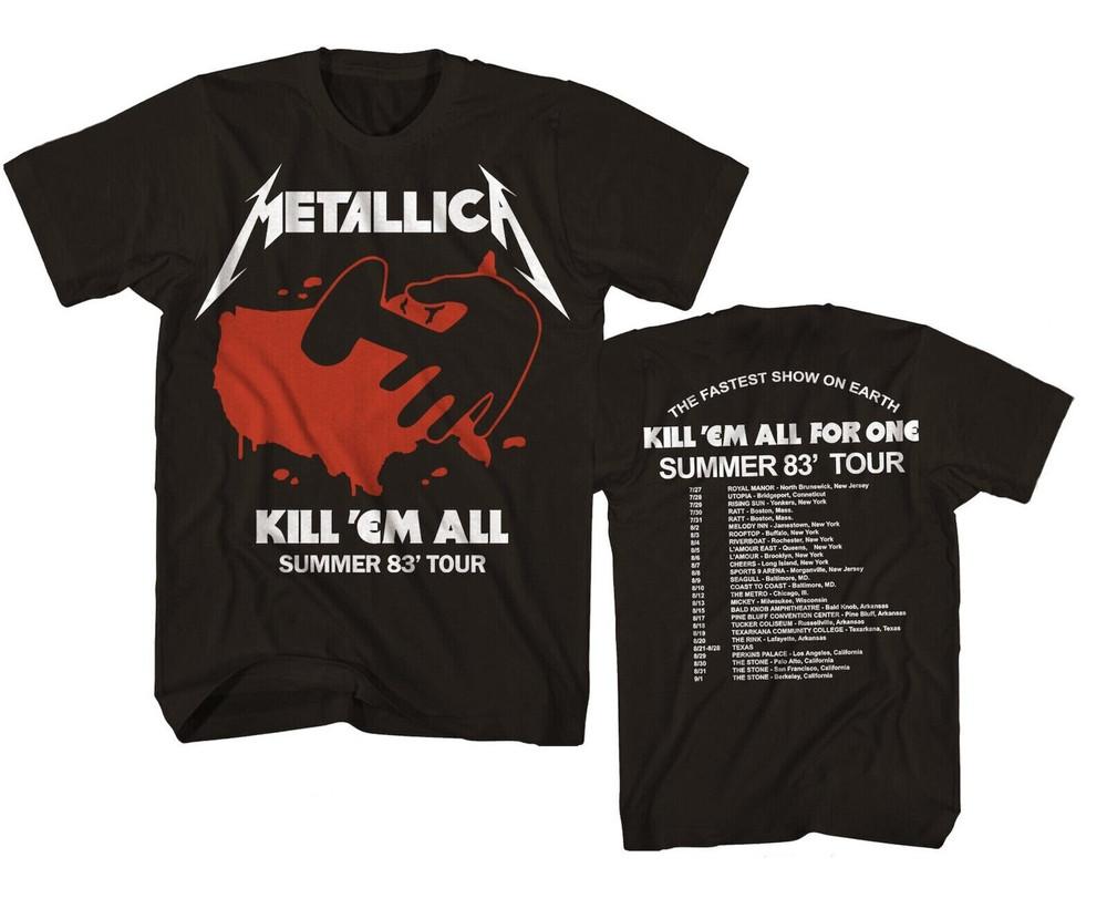 

METALLICA cd lgo KILL EM ALL ЛЕТНИЙ ТУР 1983 Официальная РУБАШКА Унисекс Футболка XL