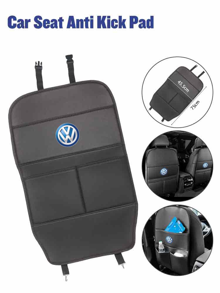 Leather Car Universal Full-Coverage Kick Pad Storage Pouch Auto Accessories For VW Scirocco Jetta Passat Tiguan Sharan Touran