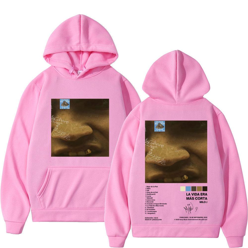 Felpa Grafica Album Rapper Milo J La Corta Uomo Donna Harajuku Pullover Felpa di Alta Qualità