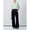 White long-sleeve women's shirt, 2026 spring new style, European style lace trim loose top