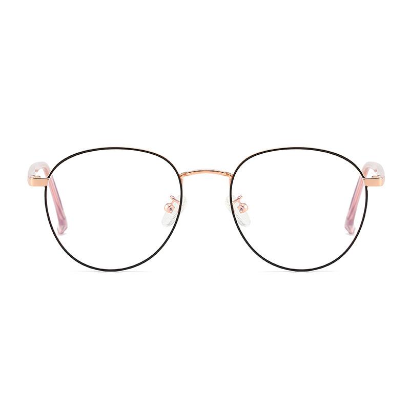 Literary Oval Frame Anti-Blue Glasses With Myopia Flat Glasses Xiaohongshu Tr Retro Frames