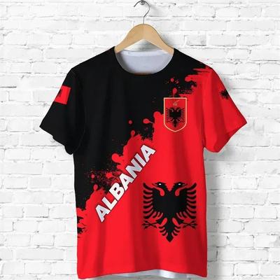 Albania National Emblem Graphic Short Sleeve T-shirt