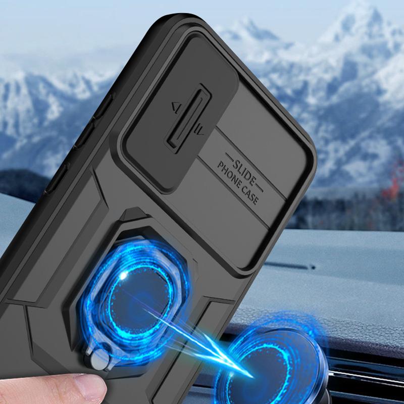 For Samsung A14 A24 A34 A54 Case Slide Camera Armor Holder Ring Phone Case For Samsung Galaxy A54 A 14 24 34 54 5G Back Cover