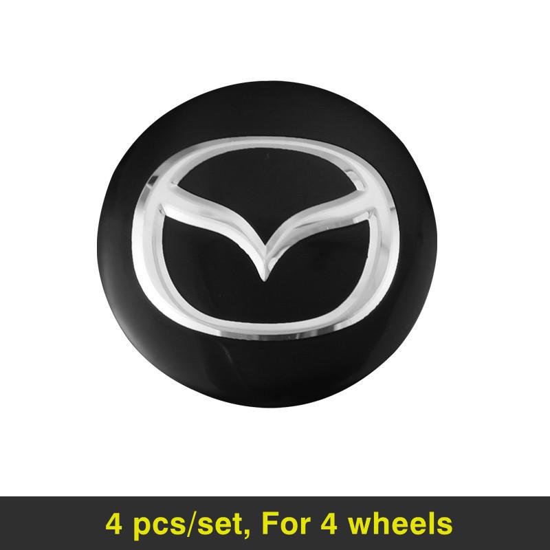 4Pcs 56mm Car Wheel Center Caps Hubcap Cover For Mazda CX5 MX5 3 CX50 CX90 CX30 CX9 Atenza Axela Demio EZ-6 MX-30 e-Skyactiv h2