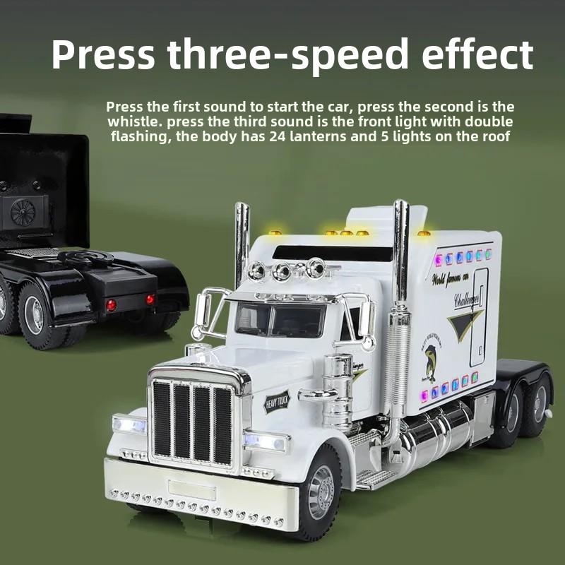 1:24 Legierte Traktor-LKW-Modellspielzeug mit Ton und Licht Diecast Metallauto für Kinder Fahrzeug