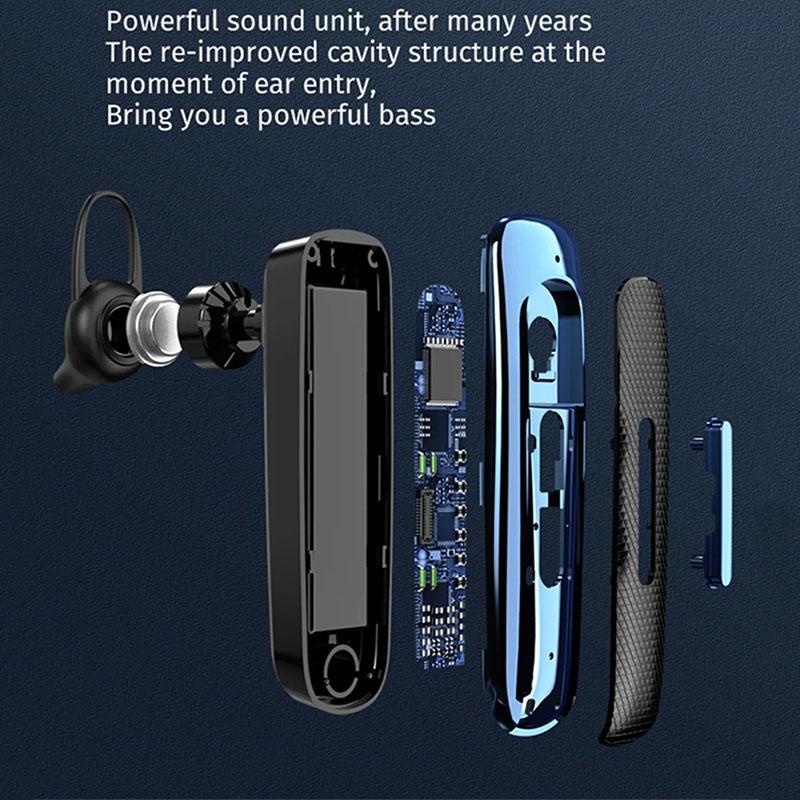 Écouteurs Bluetooth sans fil avec microphone Écouteurs à réduction de bruit Mains libres Casque à réduction de bruit Pour la conduite Affaires