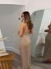 2025 Sleeveless Rhinestone Slim Fit Slit Long Dress for Women