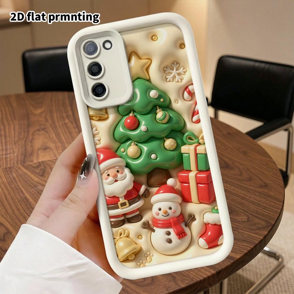 Phone Case: 2D Flat, Compatible with Samsung Galaxy A34 A35 M05 M06 S20 S22 S21 FE Plus 5G Protective Cases, Christmas-themed Set, Perfect Holiday Gif