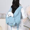 Borsa per Animali da Compagnia da Portare in Bici Cane Piccolo Borsa a Spalla Doppia Petto Ricamo Trapuntato Portatile Borsa per Cani Pieghevole Facilmente Leggera Borsa per Gatti